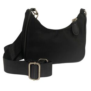 Mini Black Nylon Minimalist Travel Crossbody - Like New